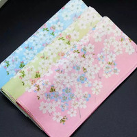 sapu tangan handkerchief floral bunga jepang japan cotton wanita