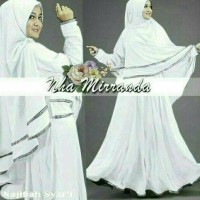 (Sale!!!) Najibah Syar'I White Busana Muslim Wanita Warna Putih Gamis