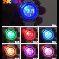 Jam Tangan Couple (Ibu Anak) Skmei Lampu Led Anti Air Waterproof 5Atm