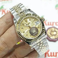 Jam Tangan Wanita Rolex Datejust SS Gold Mata Automatic Swiss Made