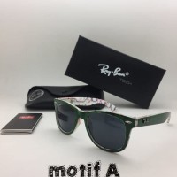 (Kacamata Hitam) READY Rayban Wayfarer Motif 2140 Sunglass Pria Wanita