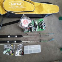 Paket 2Set Joran Udang Galah Reel 6Bearing Best Seller