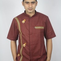 Baju Koko Warna Merah Bata Bahan Halus Dingin Terlaris