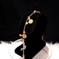 GELANG TANGAN RANTAI MICKEY DISNEY / PERAK 925 LAPIS EMAS PUTIH 18K
