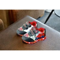 Sepatu LED Anak Laki-laki Sepatu Karakter Spiderman Superhero Impor