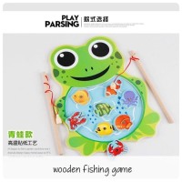 WOODEN FISHING GAME/ Mainan Pancingan Kayu katak/ kucing