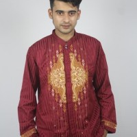 Baju Koko Katun lengan panjang Bordir/ Trendy/ Modis