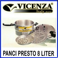 panci presto vicenza 8L=24cm VP-308, bhn stenles&tebal kualitas bagus
