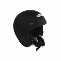 Helm Zeus Retro ZS 385 c Matt Black vespa cafe racer Unik