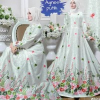 FASHION WANITA DAN PRIA BUSANA MUSLIM ANGGUN PUTIH GAMIS SYARI PESTA