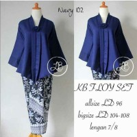 Stelan Atasan Kebaya Kailey Blouse Dan Rok Lilit Batik Wanita