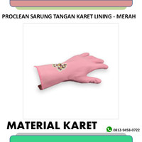 PROCLEAN SARUNG TANGAN KARET LINING - MERAH