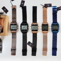 Jam Tangan Pria/Cowok merk Alfa Original Digital LED Tali Rantai Pasir