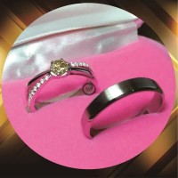 cincin kawin emas putih dan perak p816