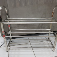 Rak Sepatu Stainless Steel 3 susun
