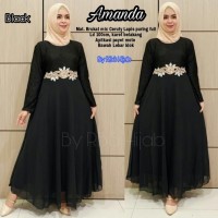 Amanda Dress Brokat Glamour Premium Baju Lebaran Pesta Murah