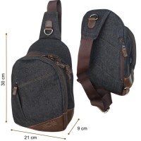 Promo Tas Selempang Jeans Denim Anti Maling Ipad Tablet Pria Wanita
