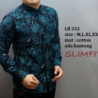 Jual KEMEJA BATIK PRIA SLIM FIT / BATIK PRIA LENGAN PANJANG LB314 Murah