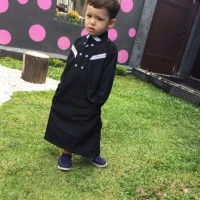 promo murah baju muslim koko gamis anak arab pria laki syar i hitam 1