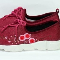 sneaker wanita SEPATU KETS BUNGA SAKURA|SEPATU WANITA TERBARU TB-830