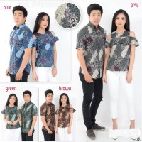 Jual Dress Couple Batik Panca Sabrina / baju kapel blouse / kemeja etnik Murah