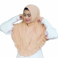 Kerudung Jilbab Instan Najwa Rempel Bahan Kaos Cotton TC Murah