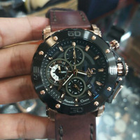 Jam Tangan Alexandre Christie Pria AC 9205 MC Rose Gold Black Original