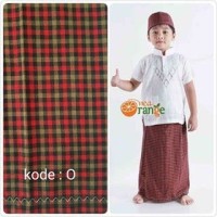 Sarung Instan Anak + Peci Orange Motif Size 4 Tahun