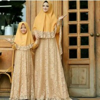 BAJU MUSLIM COUPLE IBU DAN ANAK PEREMPUAN GOLD