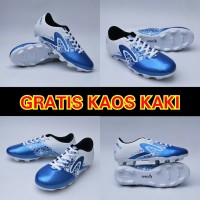 SEPATU SEPAK BOLA SPECS SOCCER BATIK BIRU PUTIH TERBARU 39-44 GRATIS