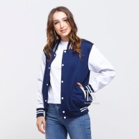 Jual Jaket Basic Varsity Navy X Putih Polos Pria & Wanita M-Xl Limited
