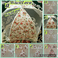 Tudung Saji Lipat Bulat shabby Shabbychic