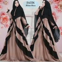 BAJU BUSANA MUSLIM GAMIS FATIN SYARI LILAC NAVY BERGO SOFT PED