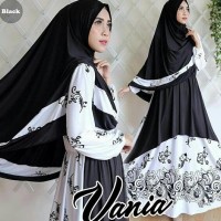 BAJU BUSANA MUSLIM GAMIS VANIA SYARI BLUE BERGO /HIJAB NO PED.
