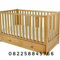 Tempat Tidur Baby, Ranjang Bayi Dari Kayu Jati Minimalis Free Ongkir