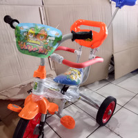 sepeda anak roda tiga besi family 318 stir doronganpengamaninjakankaki
