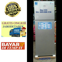 KULKAS 2 PINTU AQUA AQRD270 BEST SELLER 2 Warna SILVER & HITAM