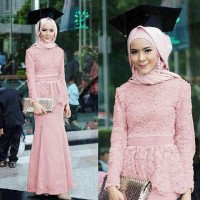 kebaya wisuda amira modern muslim brukat lapis furing