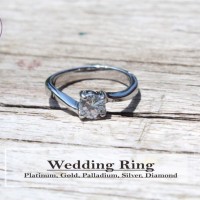 cincin satuan emas putih 9k AuAg