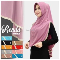 Jilbab Instan Renda Turki/hijab antem import/kerudung terbaru zoya