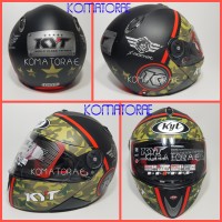 HELM KYT X ROCKET #3 BLACK DOFF GREEN RED FLUO FULL FACE XROCKET