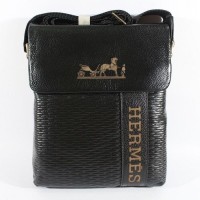 TAS SELEMPANG PRIA IMPORT BRANDED PREMIUM QUALITY HERMES HITAM