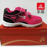 SEPATU ARDILES PRALINE HITAM PINK SEPATU ANAK PEREMPUAN KETS SD