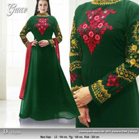 Jual xl jumbo bigsize gamis maxi syari baju muslimah pesta big size elegan Murah