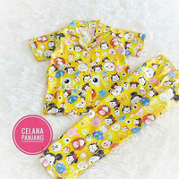 Piyama baju tidur TSUM TSUM dewasa anak perempuan laki laki panjang