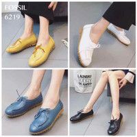 Sepatu Wanita F*OSSIL 6219 Kulit Kets Shoes Sneakers Flat