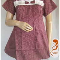 Baju hamil dan menyusui Polkadot Pita Ap228 katun halus