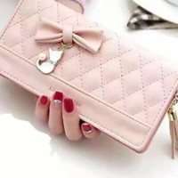 Dompet Panjang Wanita Bahan Sintetis Halus Keren Untuk Wanita - Putih