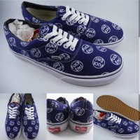 Sepatu Kets Supreme X Vans Era Fvck Em Collaboration Navy Blue Biru