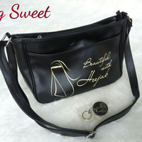 Bag Sweet Humairo,tas selempang wanita Muslimah,perempuan.tas Hitam